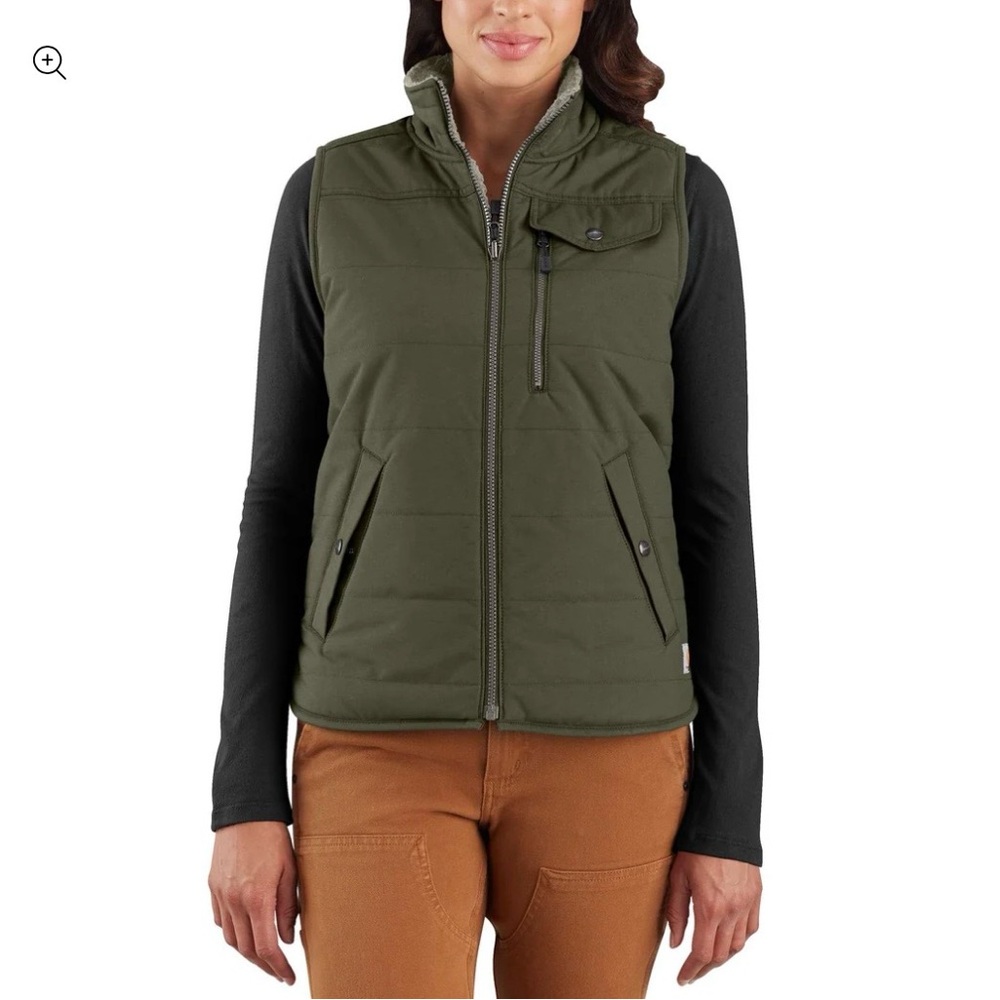 Carhartt Olive Green Quilted Work Vest
